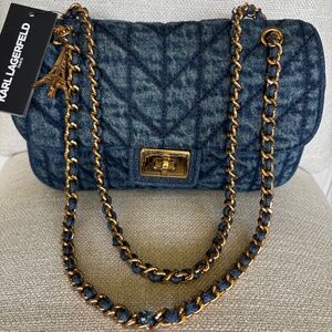 Karl Lagerfeld Denim Flap Bag
